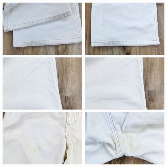 🐞Vintage Gap Ivory Velour Lowrise Bootcut Pants Size 8/29 - Picture 12 of 13
